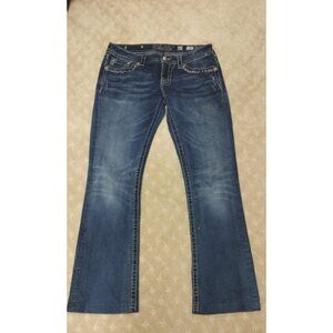 Miss Me Jeans Women's 30x34 Signature Boot Cut MP7736S Dark Wash Flap Pocket
